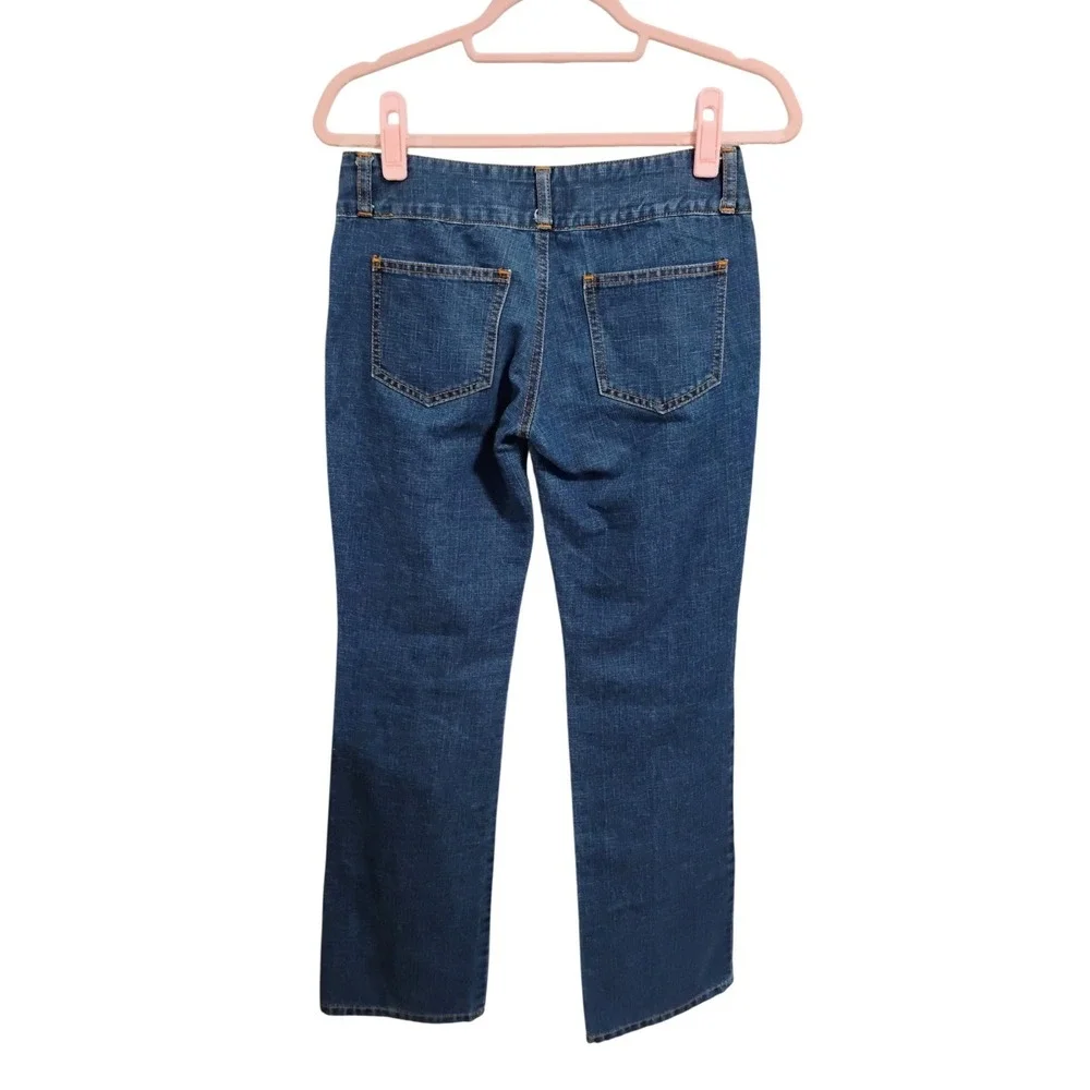 VTG‎ Blue Threads Women's Jeans Size 5 Medium Wash Straight Leg Cotton Blend